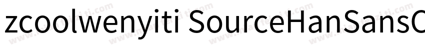 zcoolwenyiti SourceHanSansCN Medium字体转换